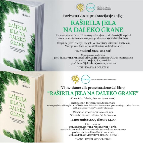 Momjan: Predstavljanje knjige Raširila jela na daleko grane